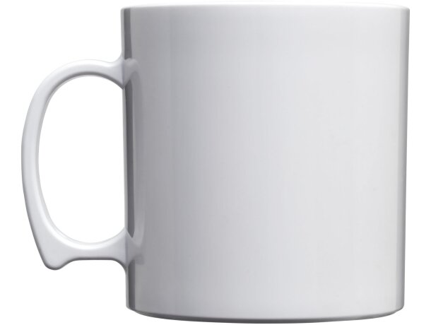 Taza plástico san 300ml con asa integrada personalizable Blanco detalle 6
