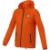 Chaqueta ligera impermeable mujer Dinlas con capucha enrollable Naranja detalle 7