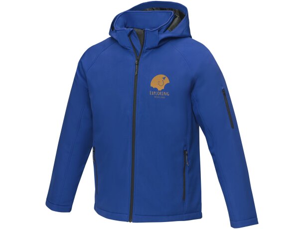 Chaqueta softshell acolchada para hombre Notus con capucha Azul detalle 11