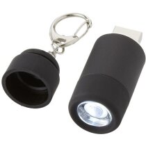Llavero linterna usb recargable negro intenso barato