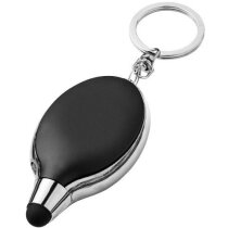 Llavero con linterna y stylus personalizado negro intenso Llavero con linterna y stylus personalizado negro intenso