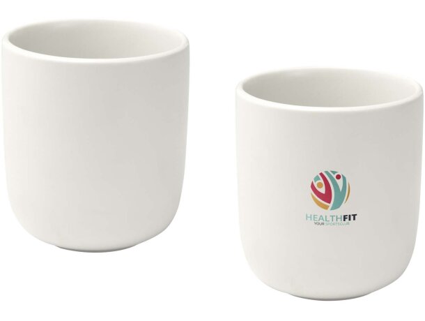 Tazas de cerámica Male acabado mate 200 ml Blanco detalle 1
