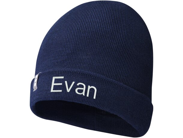 Gorros lana acrílico Elevate Life Azul marino detalle 2