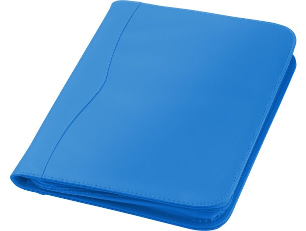 Portafolios con cremallera tamaño A4 Azul aqua detalle 3