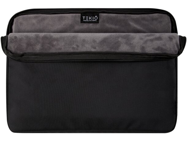 Funda portátil 15,6 pulgadas Rise en poliéster reciclado GRS Negro intenso detalle 5