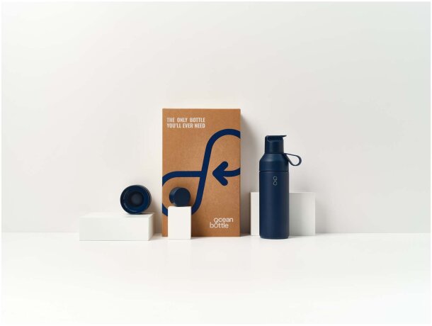 Botella de agua Ocean Bottle set regalo 3 en 1 de 500 ml Azul océano detalle 8