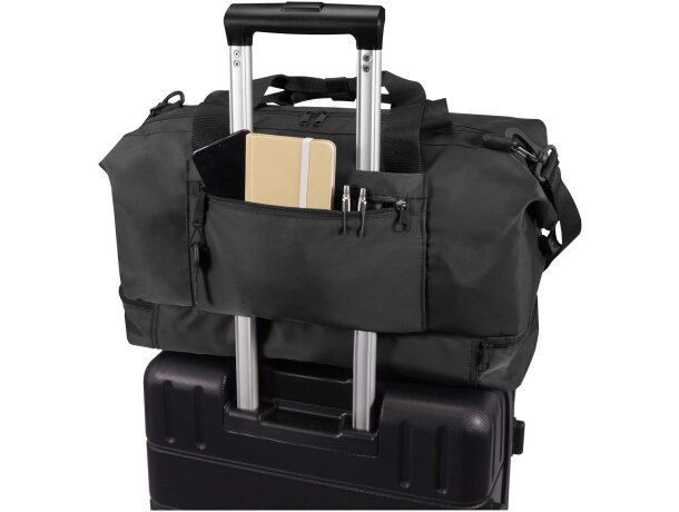 Bolsa de lona reciclada de viaje Trip Aware 42 litros Negro intenso detalle 4