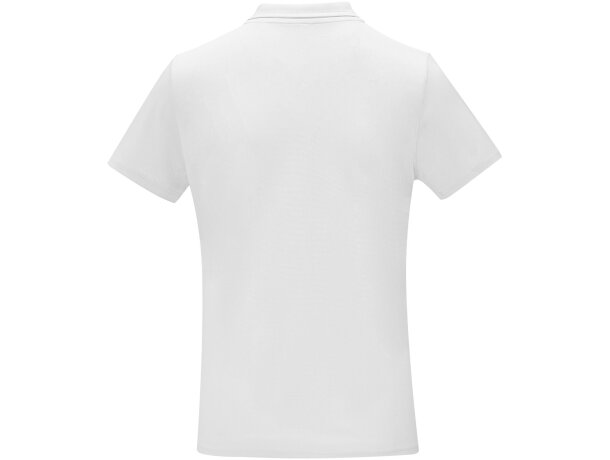 Polo técnico manga corta mujer Deimos transpirable Cool fit Blanco detalle 3