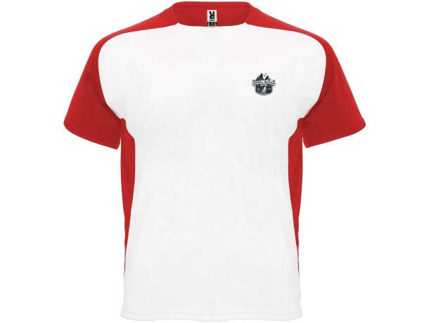 Camiseta deportiva Bugatti Roly cool fit unisex Blanco/rojo detalle 29
