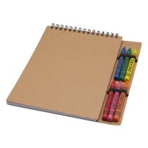 Libreta A5 Doodle con ceras incluidas y tapa blanda