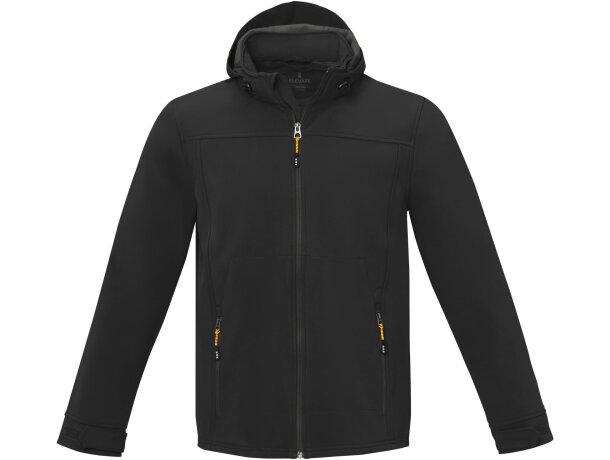 Chaqueta softshell de hombre Langley impermeable transpirable Negro intenso detalle 37