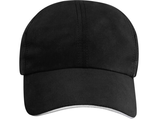 Gorra cool fit grs reciclada de 6 paneles estilo sandwich Negro intenso detalle 18