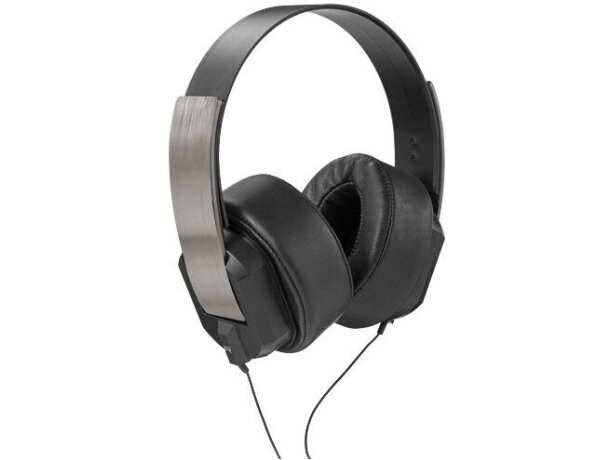Auriculares modernos de metal personalizado negro intenso Auriculares modernos de metal personalizado negro intenso