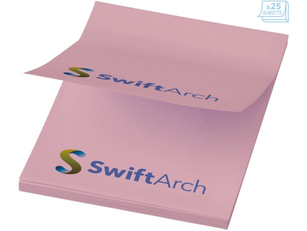 Notas adhesivas Sticky-Mate 50x75 mm personalizables Rosa claro detalle 14