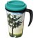 Taza térmica personalizada en pp 350ml Negro intenso/azul aqua