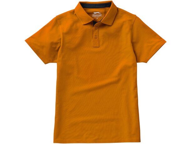 Polo para personalizar unisex 100% algodon 220 gr Naranja/azul marino detalle 6