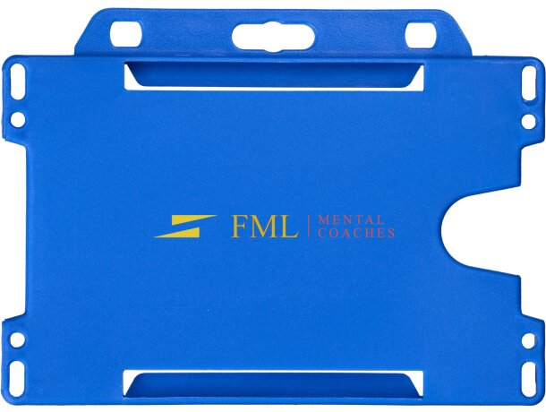 Porta credencial original de formato horizontal pp Azul detalle 4