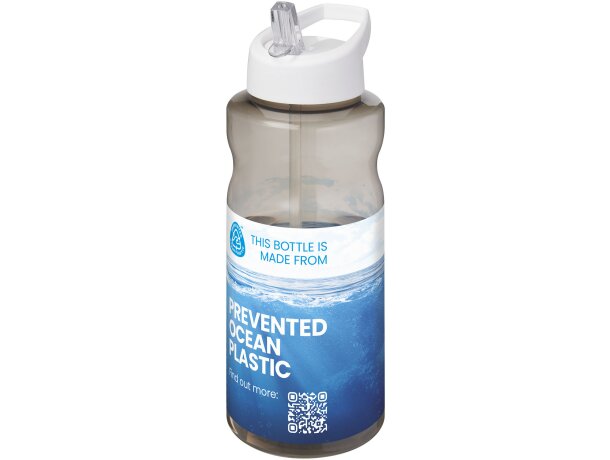 Bidón deportivo H2O Active Eco Big Base 1 litro reciclado Carbón/blanco detalle 10