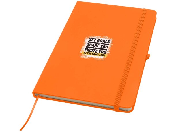 Libreta tapa dura A5 Spectrum Plus con papel certificado FSC Naranja detalle 47
