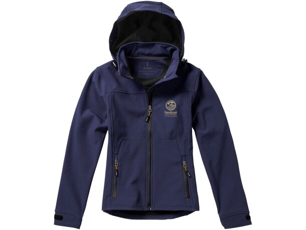 Chaqueta softshell mujer Langley corte entallado impermeable Azul marino detalle 16