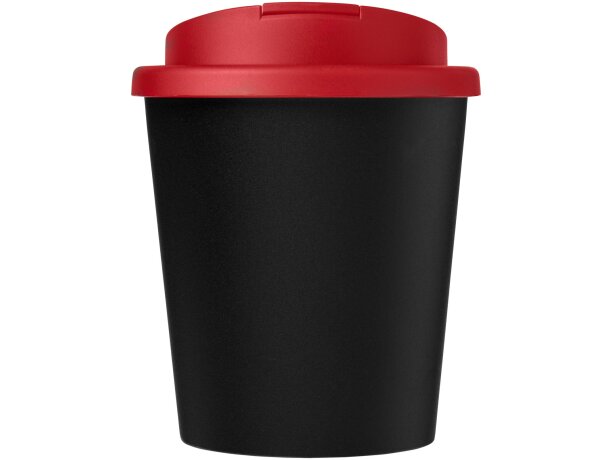 Vaso reciclado de 250 ml con tapa antigoteo Americano® Espresso Eco Negro intenso/rojo detalle 5