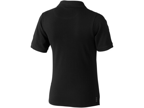Polo de mujer barato en algodón 200 g/m2 Elevate Life Calgary Negro intenso detalle 62