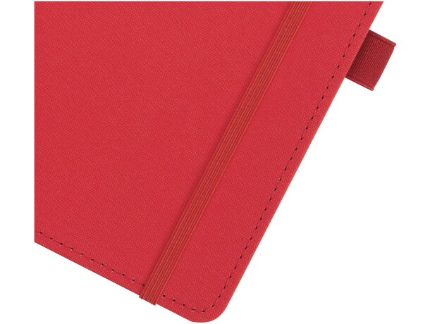 Libreta tapa dura plástico oceánico reciclado Thalaasa FSC Rojo detalle 12