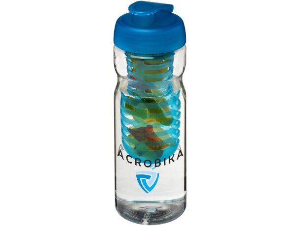H2O Active® Base Bidón deportivo e infusor con Tapa Flip de 650 ml Transparente/azul aqua detalle 16