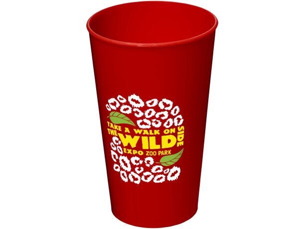 Vaso de plástico de 375 ml Arena Rojo detalle 35