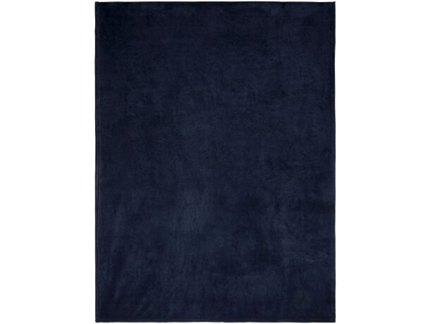 Manta polar en color negro Azul oscuro detalle 4