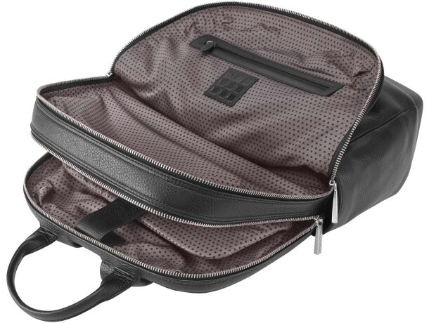 Mochila de piel Moleskine Classic Pro con compartimento portátil Negro intenso detalle 3