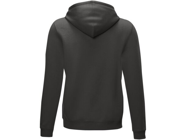 Sudadera con capucha y cremallera Ruby para hombre sostenible Gris tormenta detalle 23