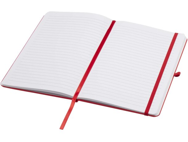 Libreta A5 Teak con tapa dura de tacto suave reciclado Rojo detalle 14