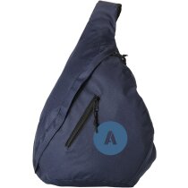 Mochila triangular con bandolera ajustable personalizada azul marino Mochila triangular con bandolera ajustable personalizada azul marino