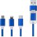 Cable de carga personalizado 100 cm con 5 conectores Versatile Azul real detalle 8