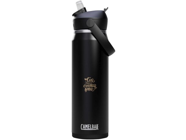 Botella térmica 740ml CamelBak Thrive Flip con pajita abatible Negro intenso detalle 1