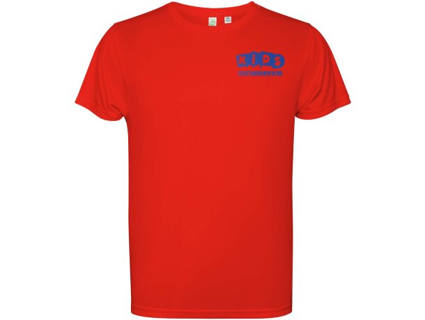 Camiseta manga corta infantil Estoril Roly poliéster reciclado Rojo detalle 13