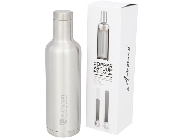 Botellas térmicas personalizadas acero inoxidable Pinto Plateado detalle 7