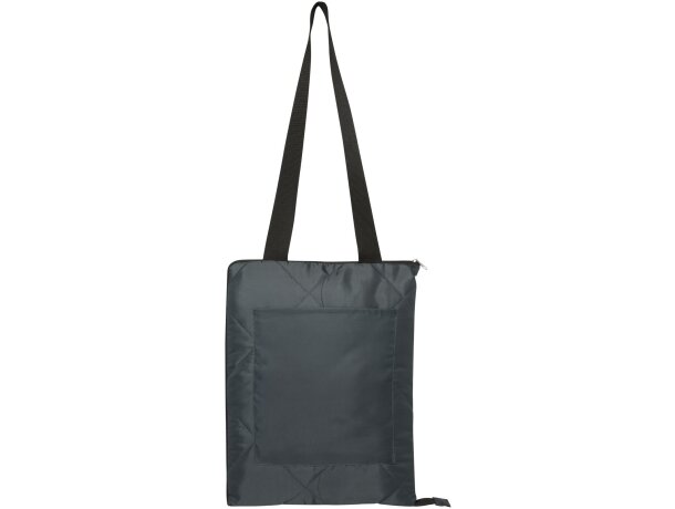 Manta de pícnic Clary poliéster reciclado certificado GRS Gris detalle 2