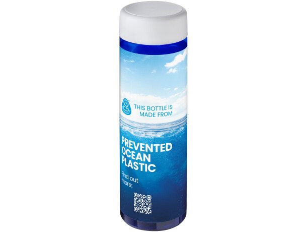 Bidón de agua Eco Vibe 850ml plástico reciclado oceánico Azul/blanco detalle 13
