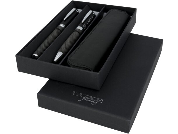 Set de regalo duo con estuche Carbon Negro intenso detalle 1