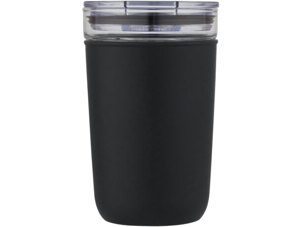 Vaso Bello vidrio borosilicato 420ml con carcasa reciclada Negro intenso detalle 26