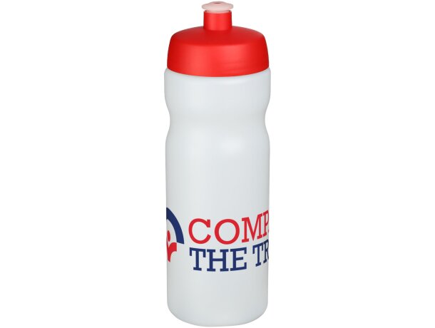 Bidón deportivo Baseline Plus 650 ml con tapa antifugas Rojo/blanco transparente detalle 19