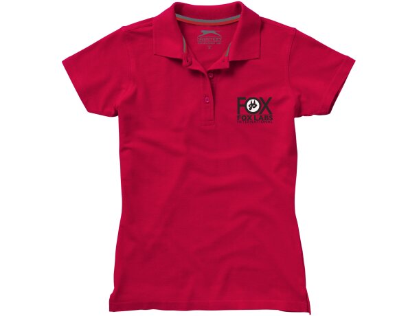 Polo de manga corta de mujer "advantage" Rojo detalle 4