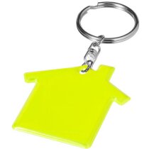 Llavero con forma de casa de colores personalizado amarillo neón Llavero con forma de casa de colores personalizado amarillo neón