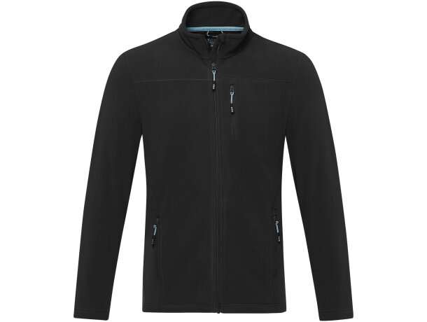 Chaqueta polar reciclada GRS con cremallera hombre Amber Negro intenso detalle 22