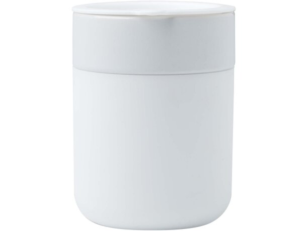 Vaso de cerámica Java 330ml con tapa antiderrames Blanco detalle 7