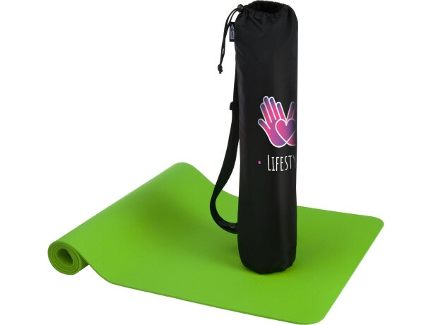 Esterilla yoga TPE reciclado Virabha con funda incluida Verde detalle 1