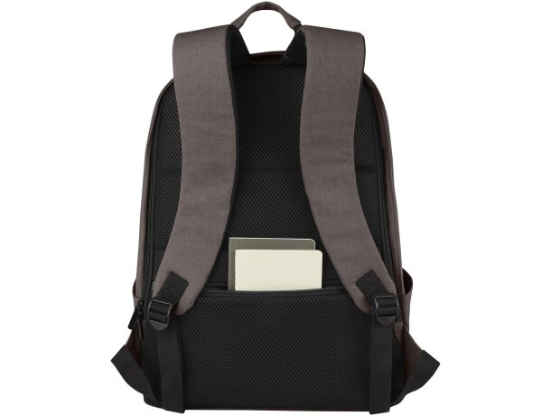 Mochila antirrobo Joey 18L portátil 15,6 lona reciclada GRS Gris detalle 19
