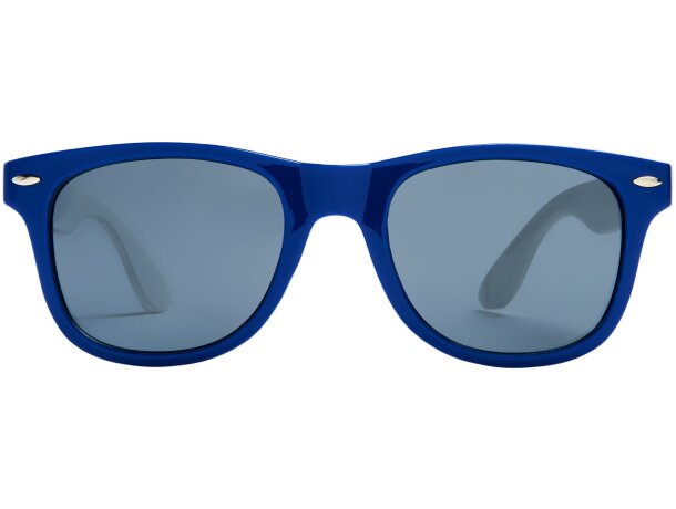 Gafas de sol de color liso Sun Ray Azul real detalle 5